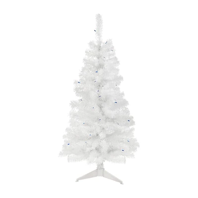 Northlight Slim White Artificial Blue Lights 4 Foot Pre-Lit Pine Christmas Tree