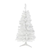 Northlight Slim White Artificial Blue Lights 4 Foot Pre-Lit Pine Christmas Tree
