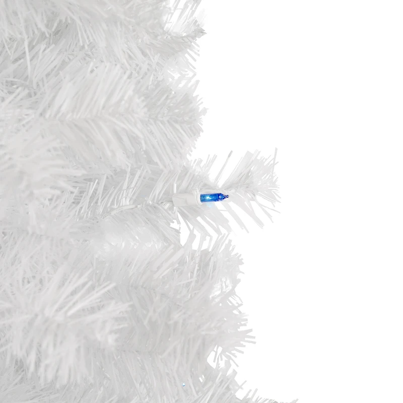 Northlight Slim White Artificial Blue Lights 4 Foot Pre-Lit Pine Christmas Tree
