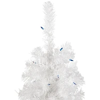 Northlight Slim White Artificial Blue Lights 4 Foot Pre-Lit Pine Christmas Tree