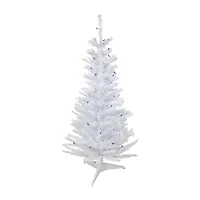 Northlight Woodbury White Slim Artificial Lights Foot Pre-Lit Pine Christmas Tree