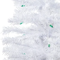 Northlight Woodbury White Slim Artificial  Green Lights 3 Foot Pre-Lit Pine Christmas Tree