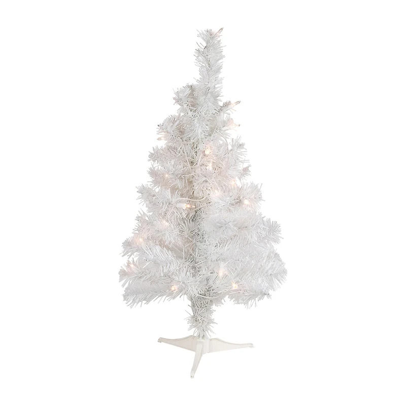 Northlight Slim Tinsel Artificial Clear Lights 2 Foot Pre-Lit Christmas Tree