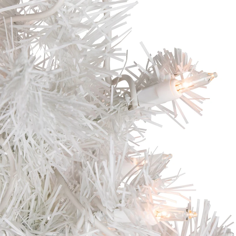 Northlight Slim Tinsel Artificial Clear Lights 2 Foot Pre-Lit Christmas Tree