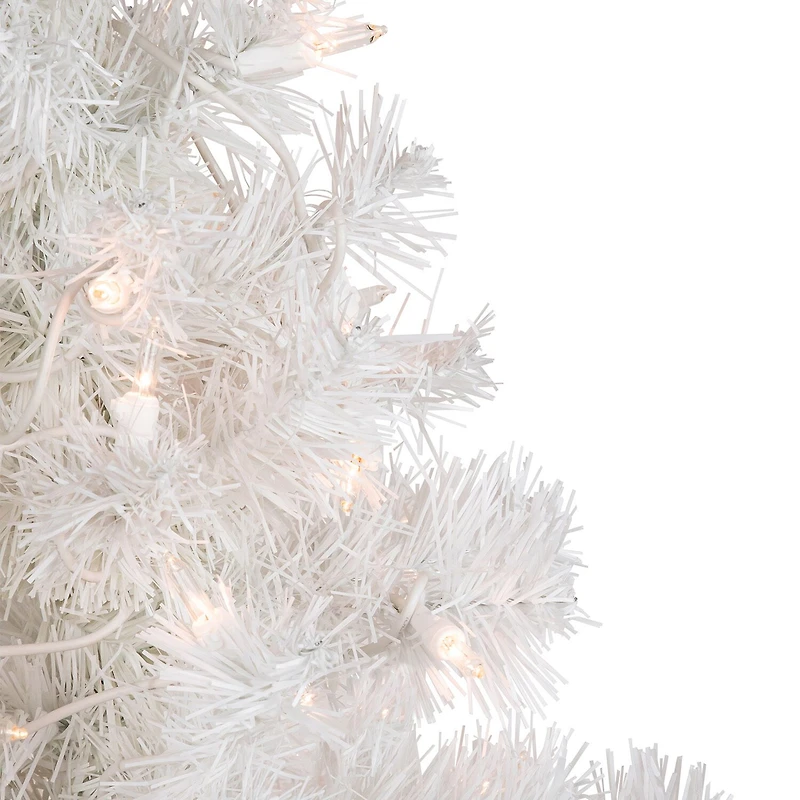 Northlight Slim Tinsel Artificial Clear Lights 2 Foot Pre-Lit Christmas Tree