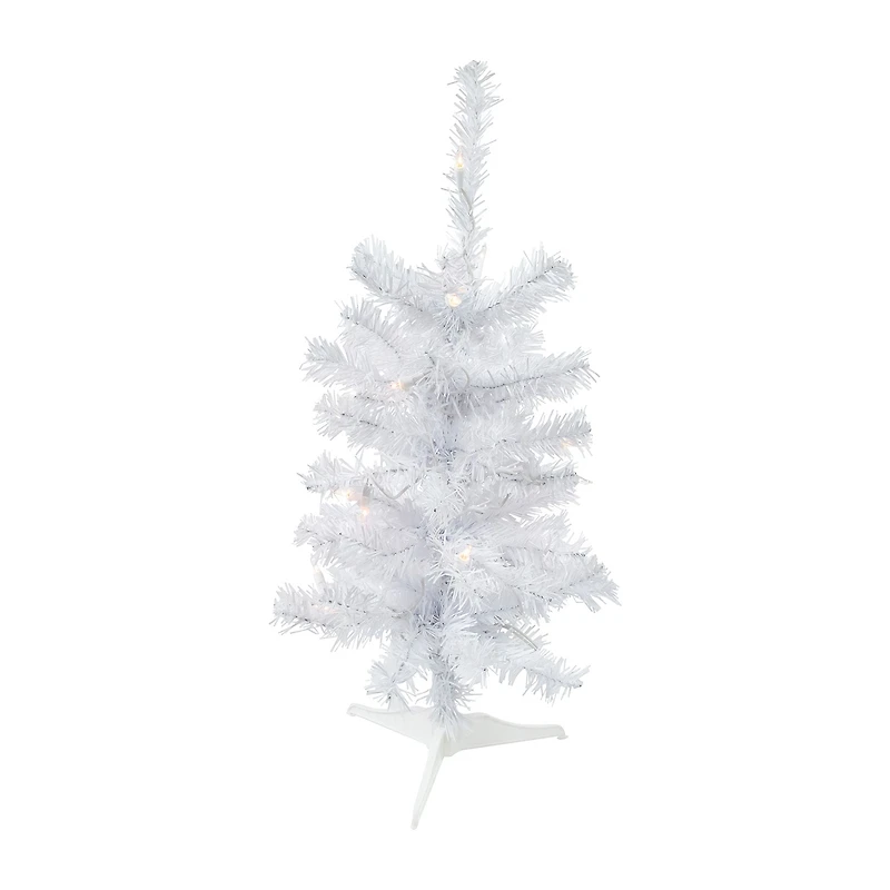 Northlight Woodbury White Slim Artificial Clear Lights 2 Foot Pre-Lit Pine Christmas Tree