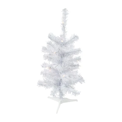 Northlight Woodbury White Slim Artificial Clear Lights 2 Foot Pre-Lit Pine Christmas Tree