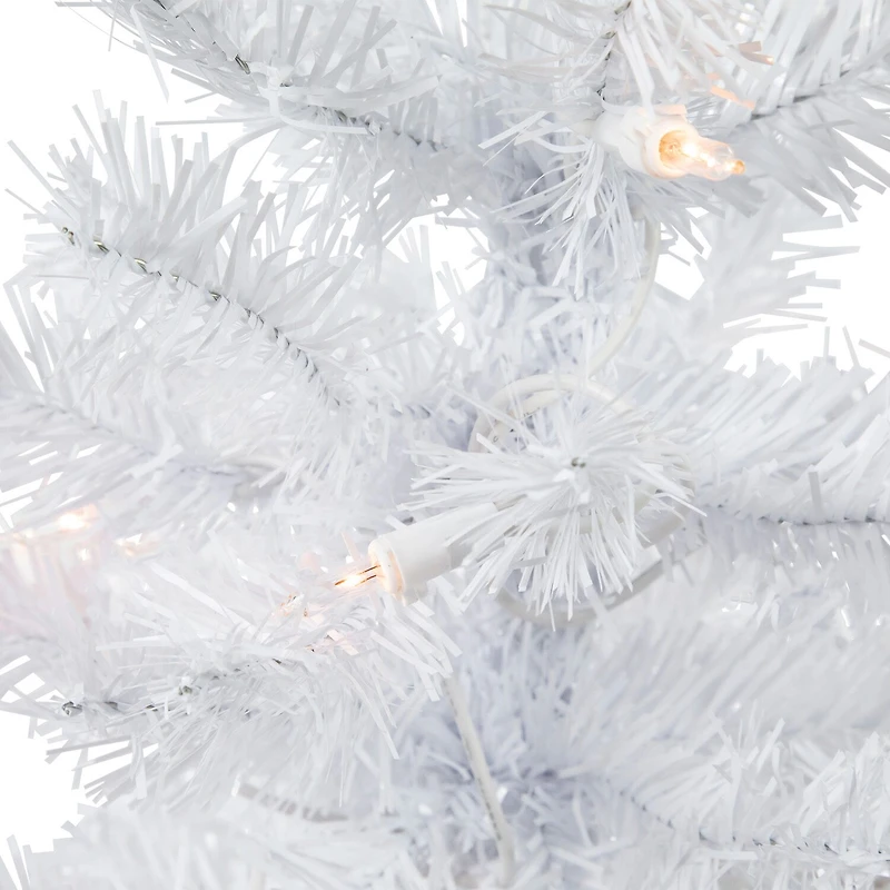 Northlight Woodbury White Slim Artificial Clear Lights 2 Foot Pre-Lit Pine Christmas Tree