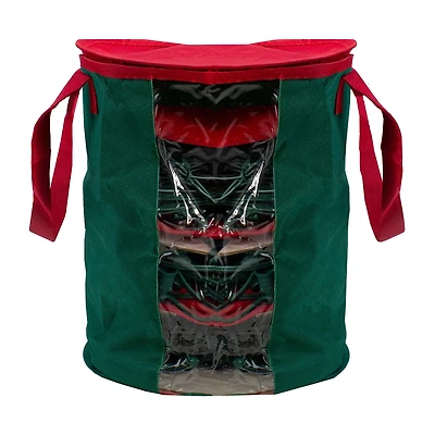 Northlight 12in Red And Green Christmas Light With Window Ornament Storage