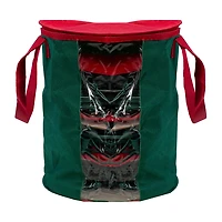 Northlight 12in Red And Green Christmas Light With Window Ornament Storage