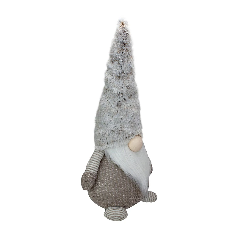 Northlight 23.5in Led Lighted Brown And White Knit Christmas Christmas Gnome