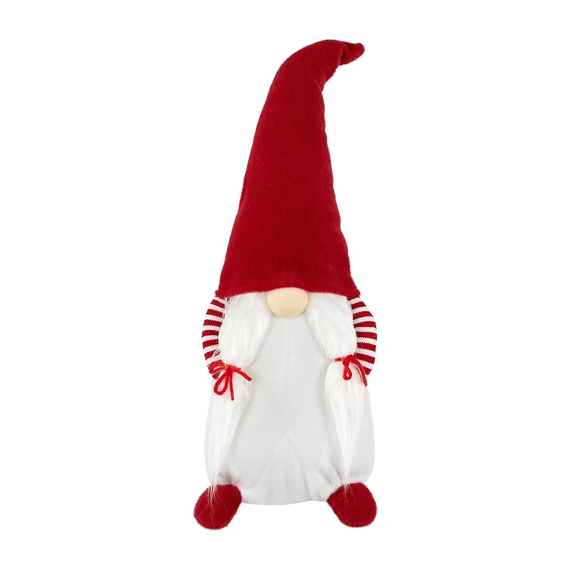 Northlight 20.5in Red And White Inhands In Pocketin Girl Christmas Decoration Christmas Gnome