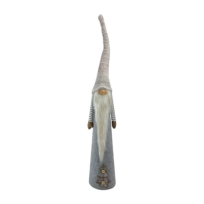 Northlight 22in Gray And Brown Cone Tabletop Christmas Decoration Christmas Gnome