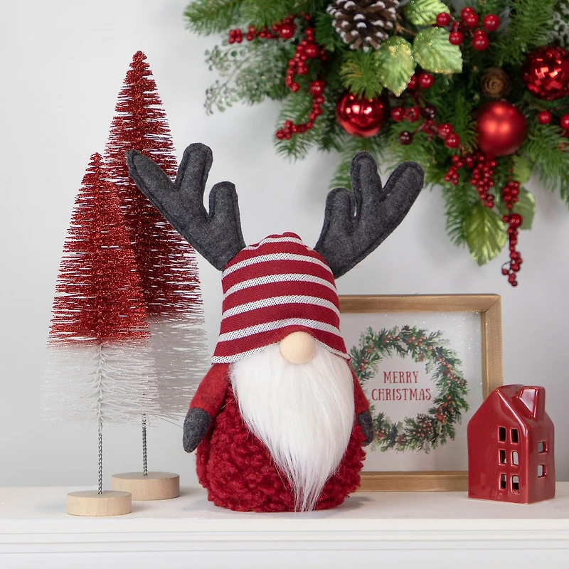 Northlight 12in Red And White With Antlers Christmas Decoration Christmas Gnome