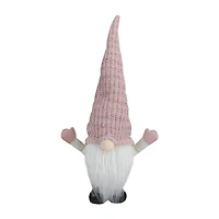 Northlight 19in Pink And White Rattan Christmas  With Warm White Led Lights Christmas Gnome