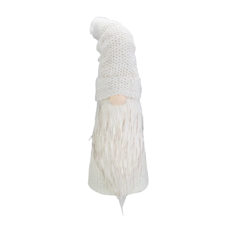 Northlight 20in Led Lighted White Knit Christmas Christmas Gnome