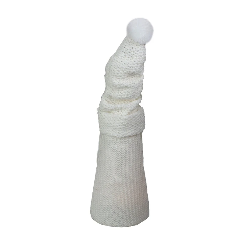 Northlight 20in Led Lighted White Knit Christmas Christmas Gnome