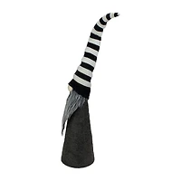 Northlight 27in Led Lighted Black And White Striped  Christmas Christmas Gnome
