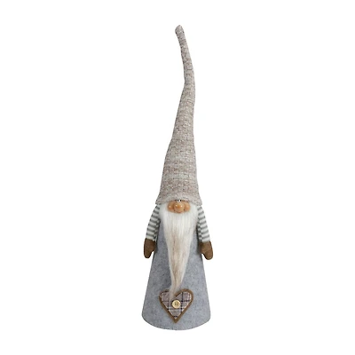 Northlight 21in Gray And Beige Cone Boy Christmas Christmas Gnome