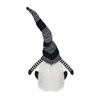 Northlight 28in Black And White  Plush Tabletop Christmas Decoration Christmas Gnome
