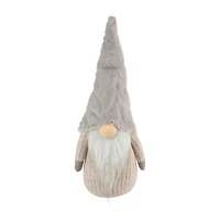 Northlight 10in Lighted Nose And Plush Hat Tabletop Christmas  Decoration Christmas Gnome