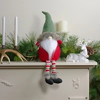 Northlight 25-Inch Plush Red And Green Sitting Tabletop  Christmas Decoration Christmas Gnome