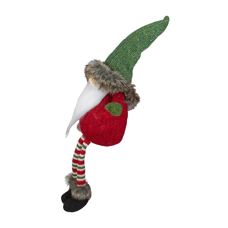 Northlight 25-Inch Plush Red And Green Sitting Tabletop Christmas Decoration Christmas Gnome