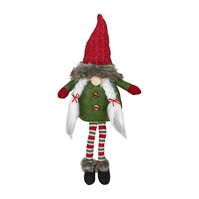 Northlight 25in Red Green And White Sitting Tabletop Female Christmas Decoration Christmas Gnome