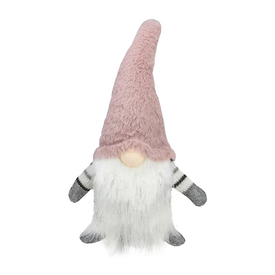 Northlight 14in Pink And White Sitting Christmas With Led Lighter Nose Christmas Gnome