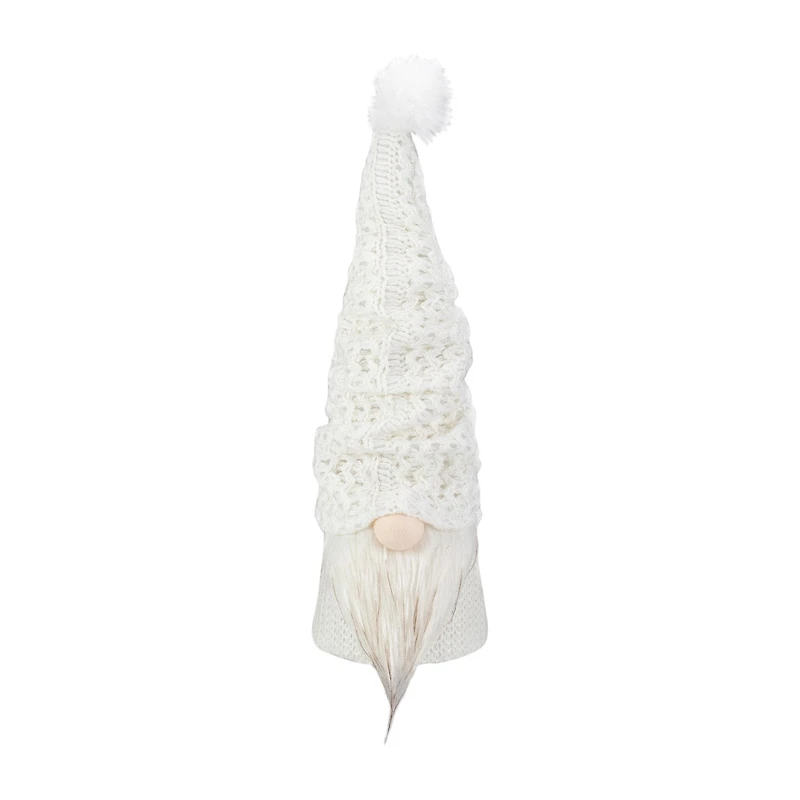 Northlight 16in Led Lighted White Knit Christmas Christmas Gnome