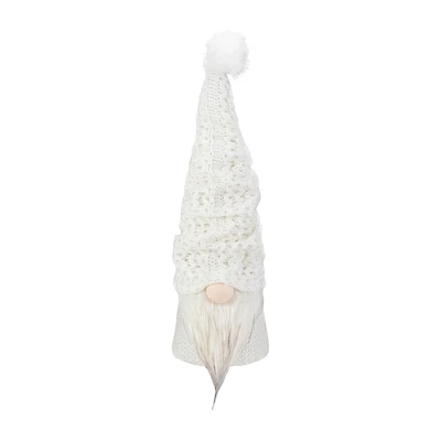 Northlight 16in Led Lighted White Knit  Christmas Christmas Gnome