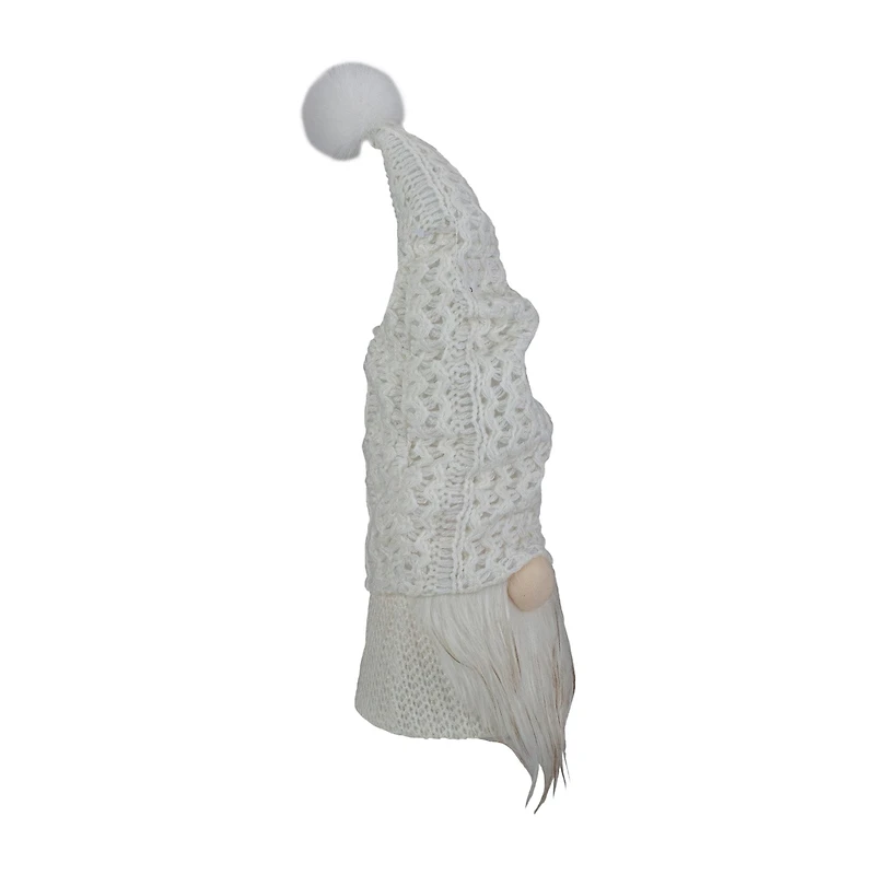 Northlight 16in Led Lighted White Knit Christmas Christmas Gnome