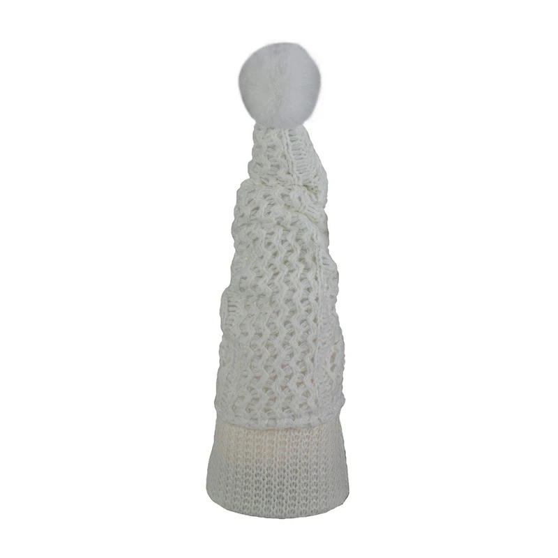 Northlight 16in Led Lighted White Knit Christmas Christmas Gnome