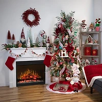 Northlight 20.5in Red  Gray And White Plaid Sitting  Christmas Decoration Christmas Gnome