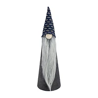 Northlight 20in Gray And Blue Cone  Christmas Tabletop Decor Christmas Gnome