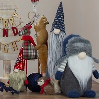 Northlight 20in Gray And Blue Cone  Christmas Tabletop Decor Christmas Gnome