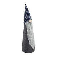 Northlight 20in Gray And Blue Cone  Christmas Tabletop Decor Christmas Gnome