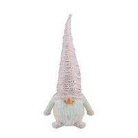 Northlight 16in Pink  Ivory And Silver Plump Christmas Christmas Gnome