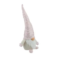 Northlight 16in Pink  Ivory And Silver Plump Christmas Christmas Gnome