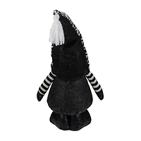 Northlight 17in Black And White Plush Knit  Christmas Christmas Gnome