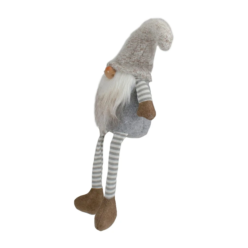 Northlight 7.5in Gray And Beige Sitting Girl Christmas Christmas Gnome
