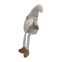 Northlight 7.5in Gray And Beige Sitting Girl Christmas Christmas Gnome