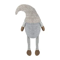 Northlight 7.5in Gray And Beige Sitting Girl Christmas Christmas Gnome