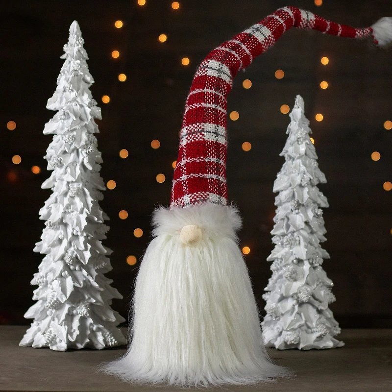 Northlight 29.5-Inch Red And White Tabletop Santa Claus Sitting Christmas Decoration Christmas Gnome