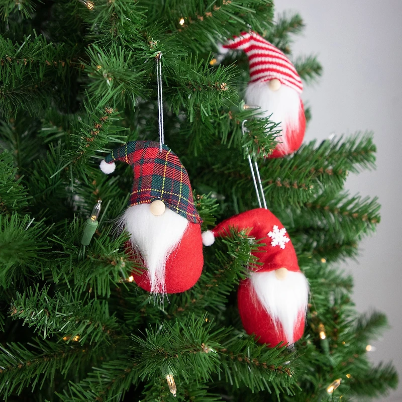 Northlight Set Of 3 S Plush Christmas 4.5in 3-pc. Christmas Gnome
