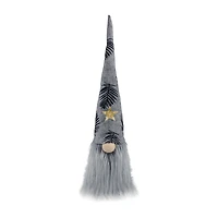 Northlight 16 Gray And Black Lighted Star  With Palm Leaves Christmas Decoration Christmas Gnome