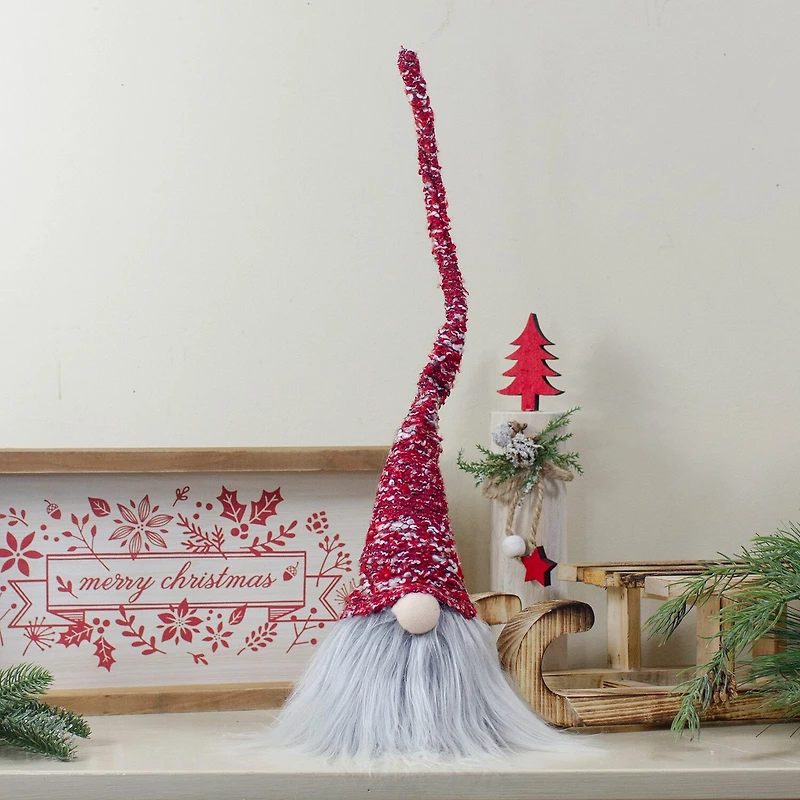 Northlight 18in Lighted Red And Gray Christmas Christmas Gnome