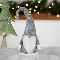 Northlight 14in Gray And White Standing Christmas  Tabletop Decoration Christmas Gnome