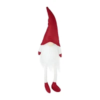 Northlight 20in Lighted Red And White Sitting  Tabletop Christmas Decoration Christmas Gnome