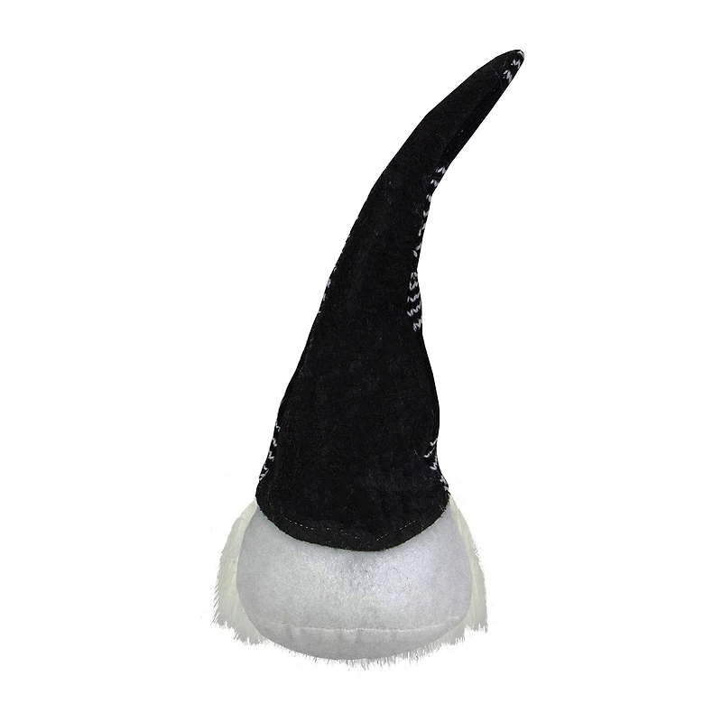 Northlight 12-Inch Black And White Plush Sitting Christmas Tabletop Decoration Christmas Gnome